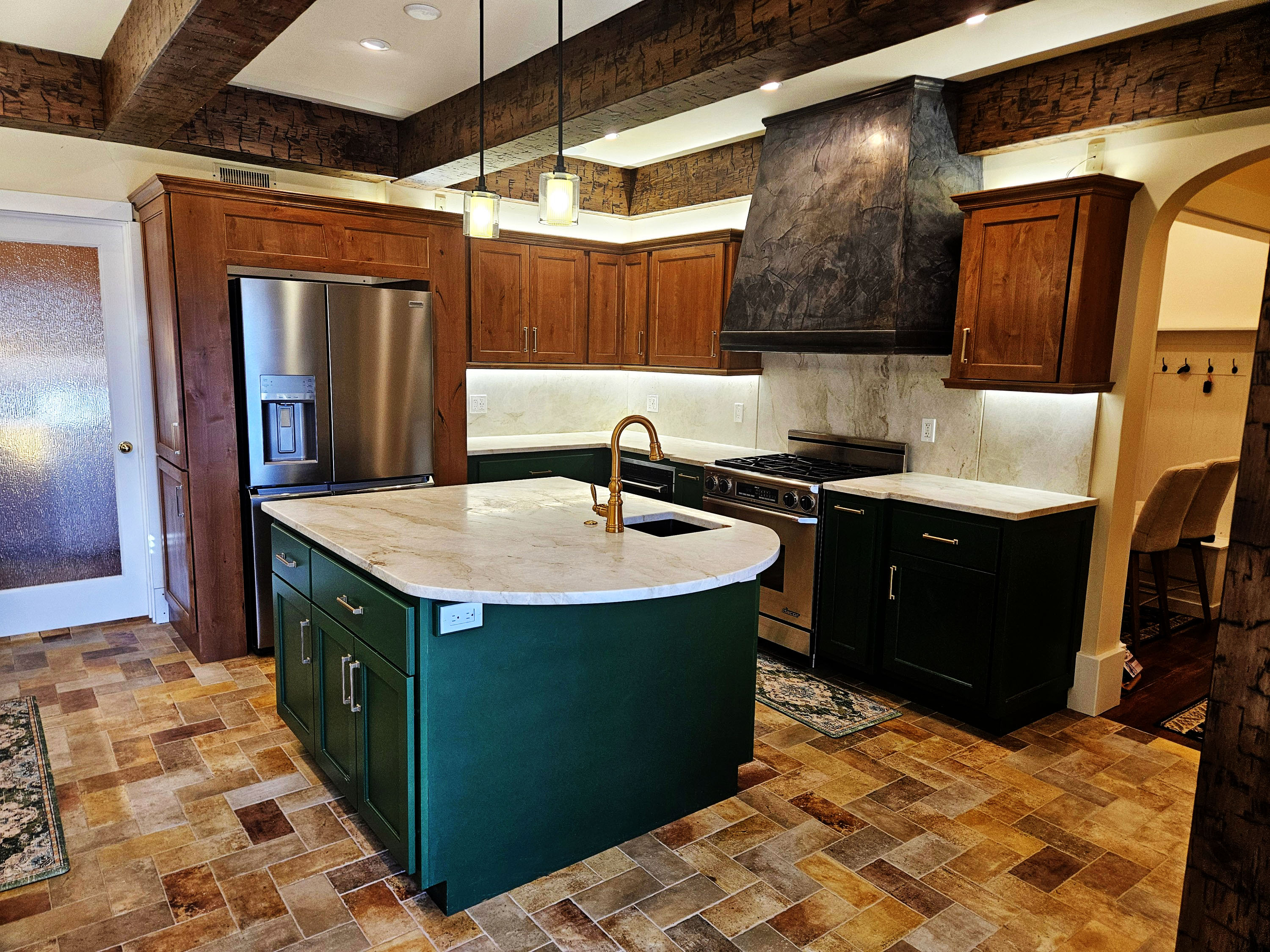 Finished custom kitchen cabinetry for architect remodel